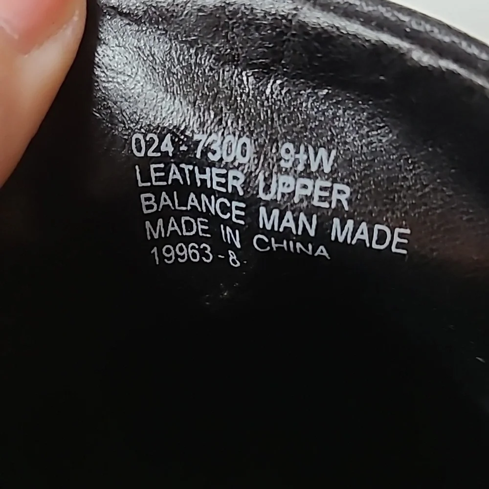 Vintage 90s Y2K St.Johns Bay Leather Ankle Booties Black Cuffed LaceUp Size 9.5W